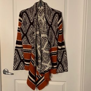 Knox Rose Western Cardigan Sweater with Bell Style Sleeves